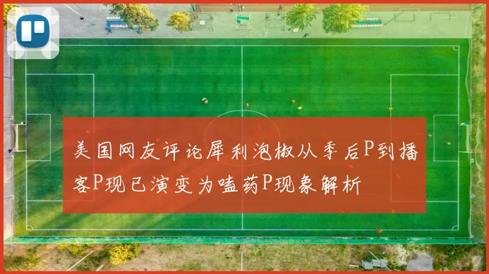 美国网友评论犀利泡椒从季后P到播客P现已演变为嗑药P现象解析